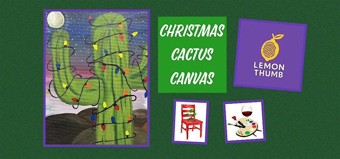 Christmas Cactus Canvas