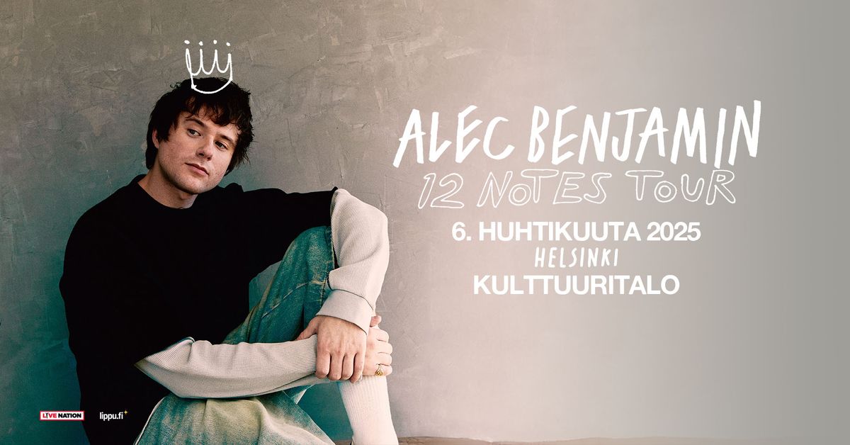 Alec Benjamin (US): 12 Notes Tour, Kulttuuritalo, Helsinki 6.4.2025