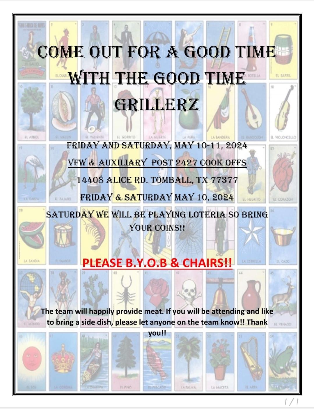 VFW & AUXILIARY POST 2427 COOK OFFS