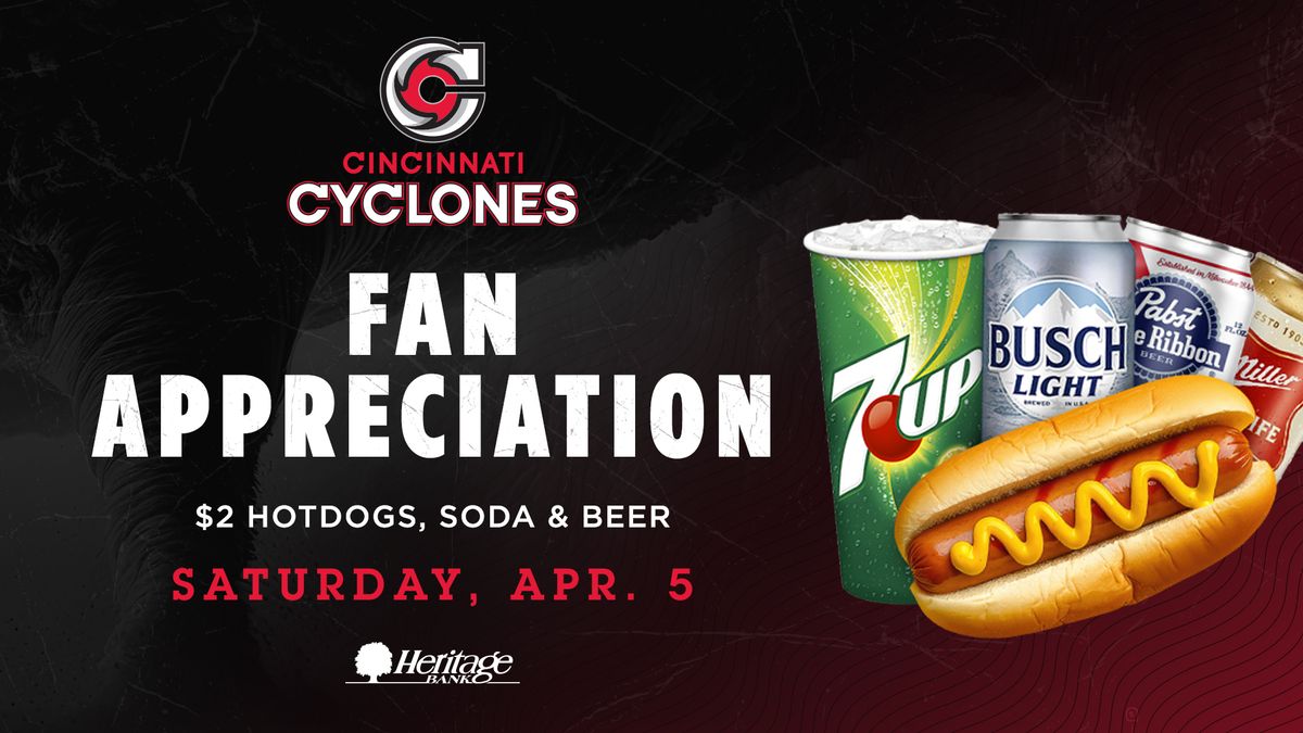 Cincinnati Cyclones V Walleye | Fan Appreciation