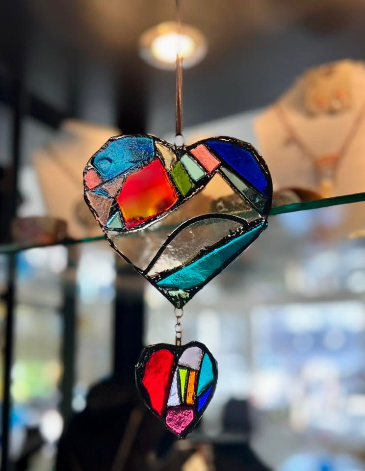 Stained Glass Heart Suncatcher Class 1/26, Pumpkin Glass Gallery