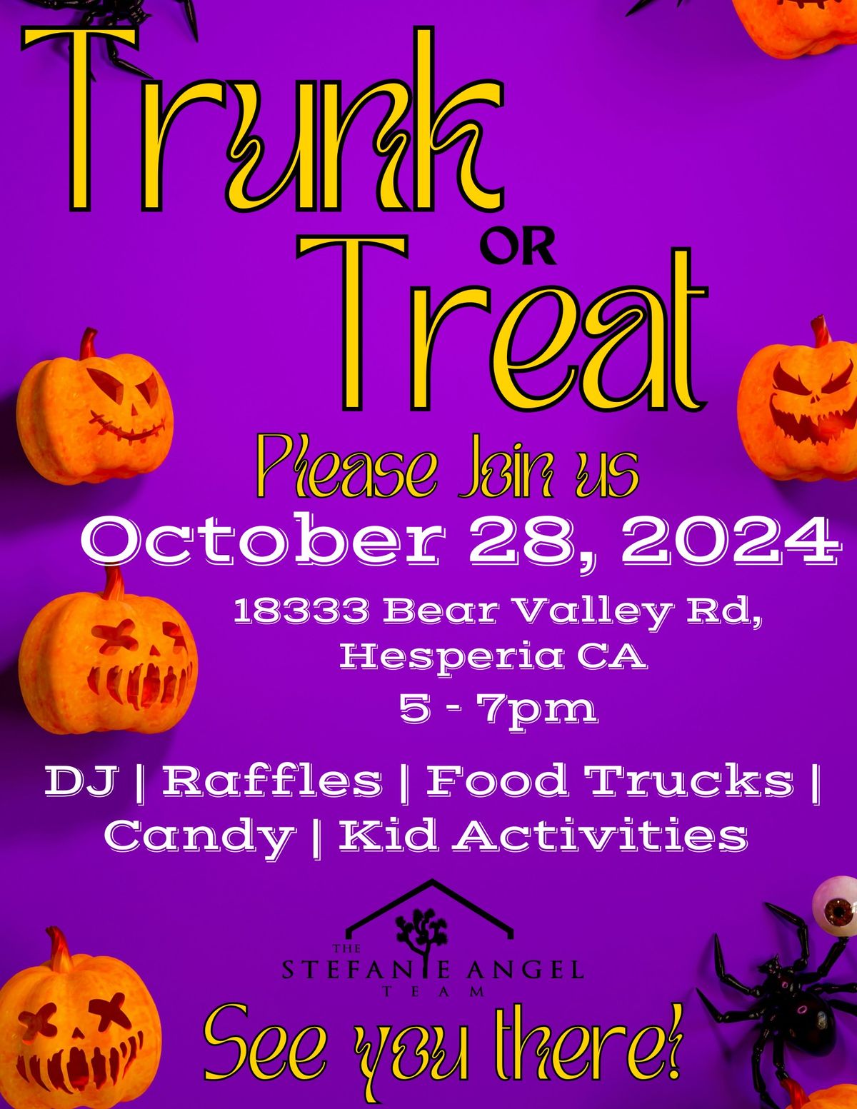 Trunk or Treat brought to you by The Stefanie Angel Team \ud83c\udf83