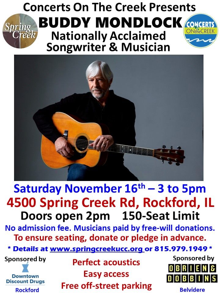 BUDDY MONDLOCK - Nationally Acclaimed Songwriter and Musician