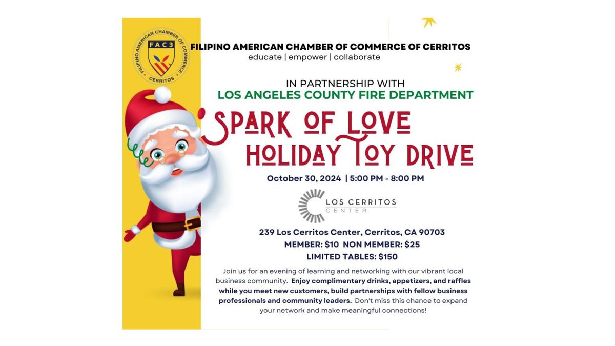 SPARKLE OF LOVE Holiday Toy Drive with LA Fire Department & Los Cerritos Mall