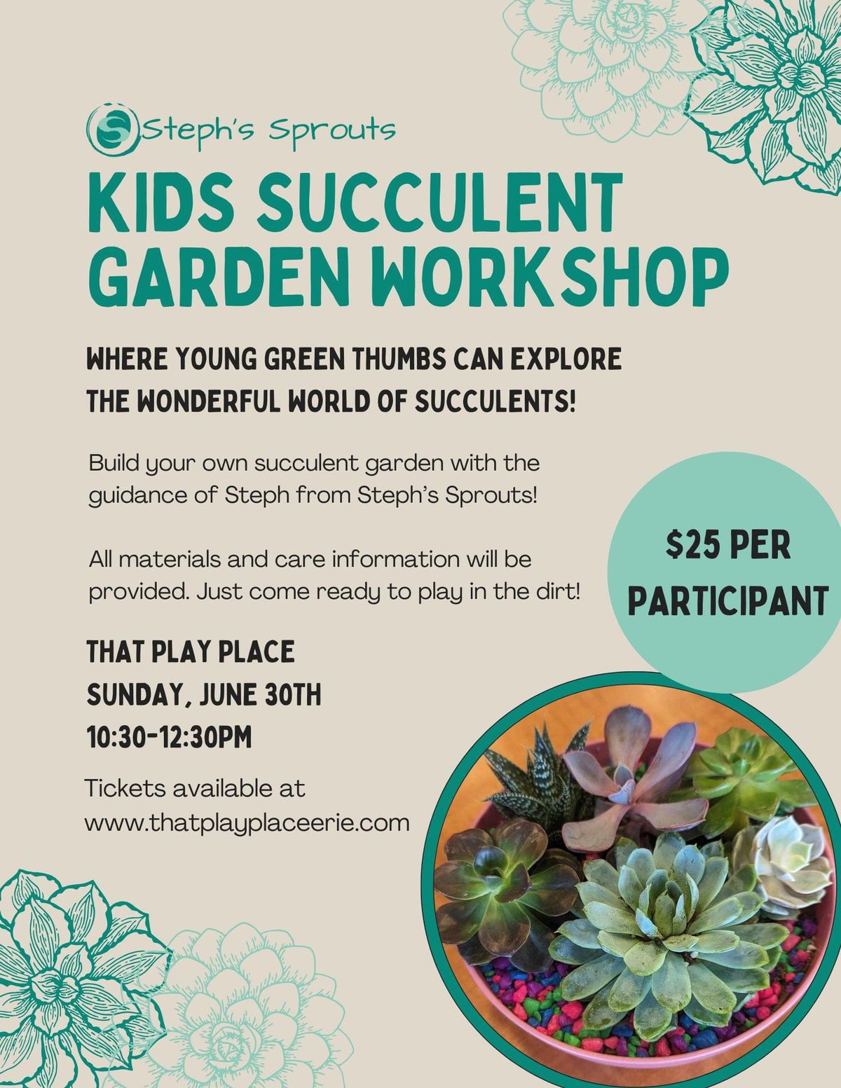 Kids Succulent Garden Workshop