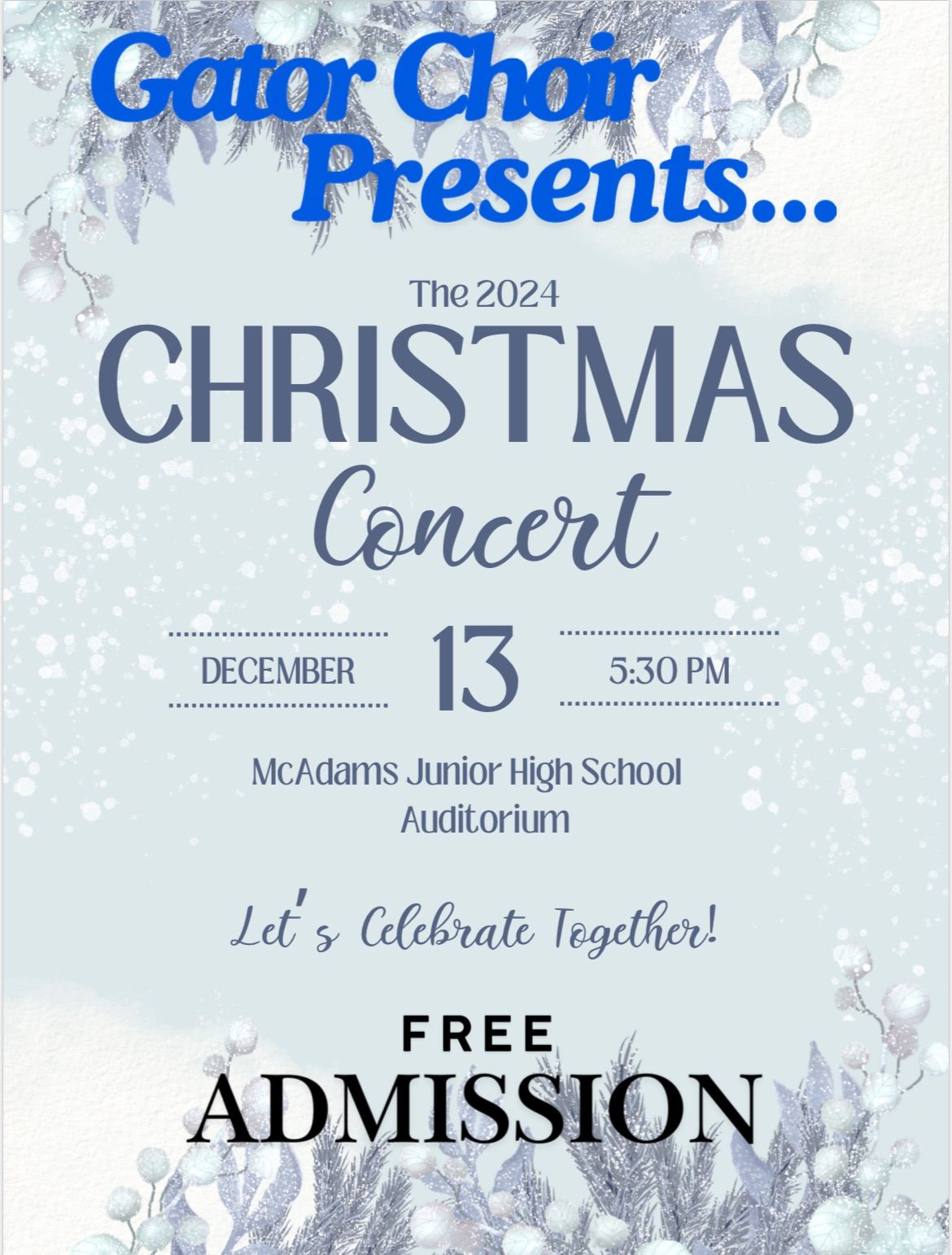 MJHS Christmas Choir Concert