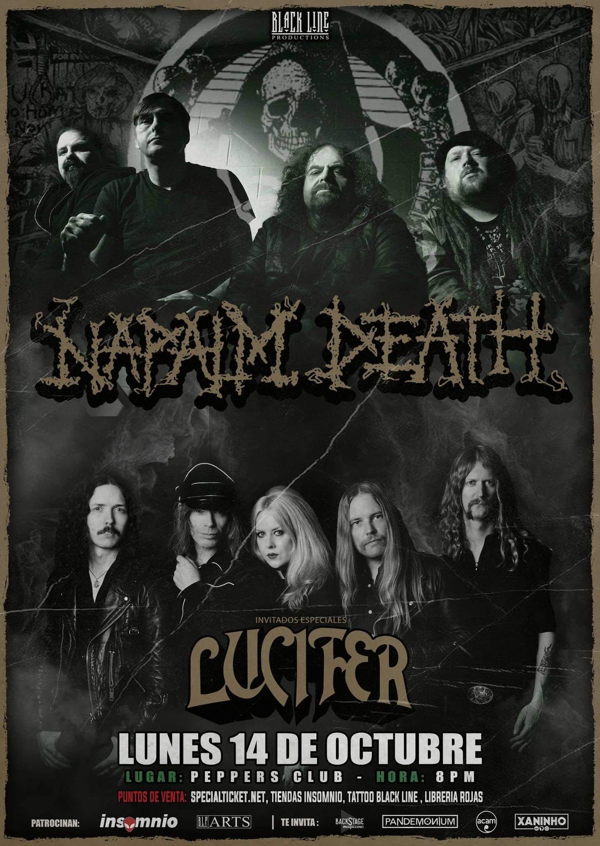 Napalm Death y Lucifer 