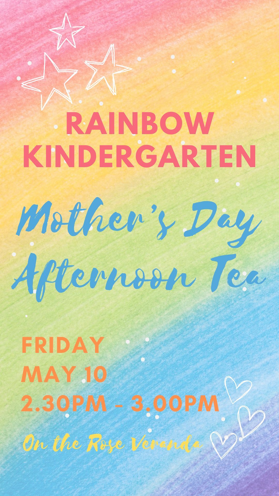 Rainbow Kindy Mother's Day Afternoon Tea