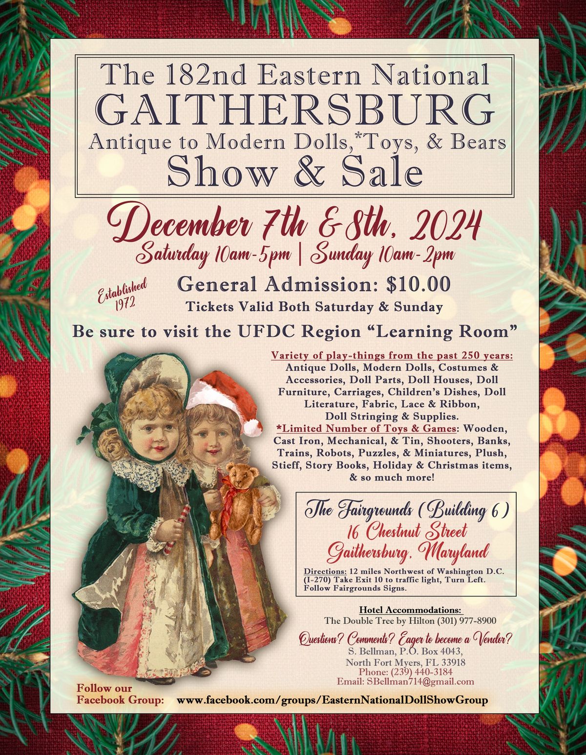 Eastern National Doll Show - December 2024 Gaithersburg, MD