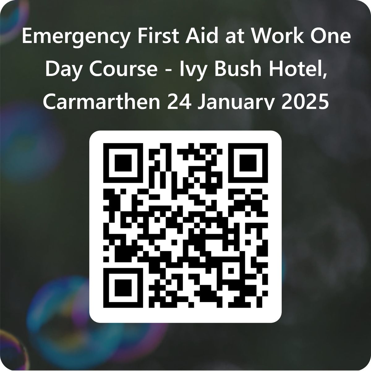 Emergency First Aid at Work course