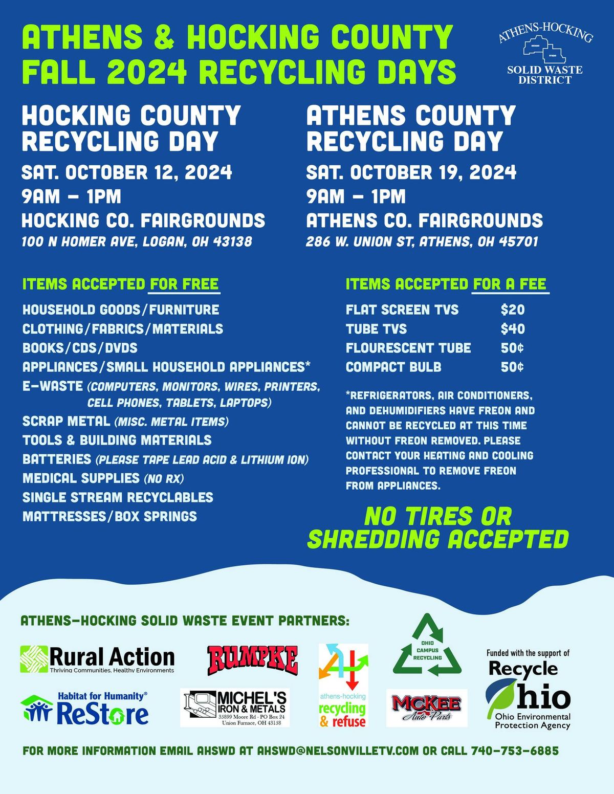 Athens County Fall Recycling Day