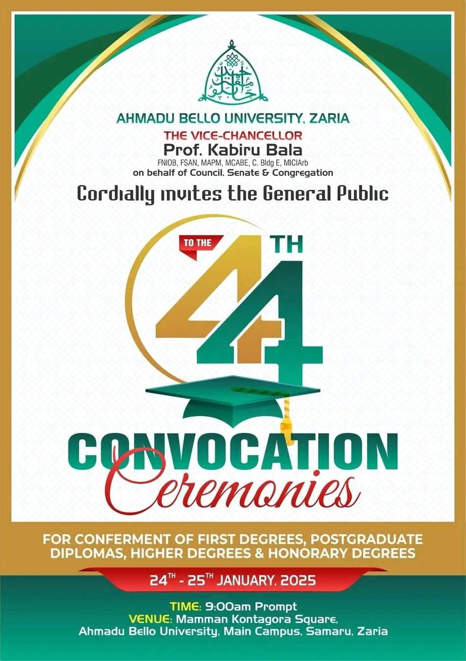 ABU CONVOCATION 2024