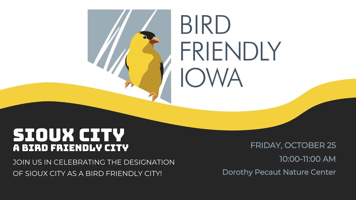 Sioux City-Bird Friendly City Designation