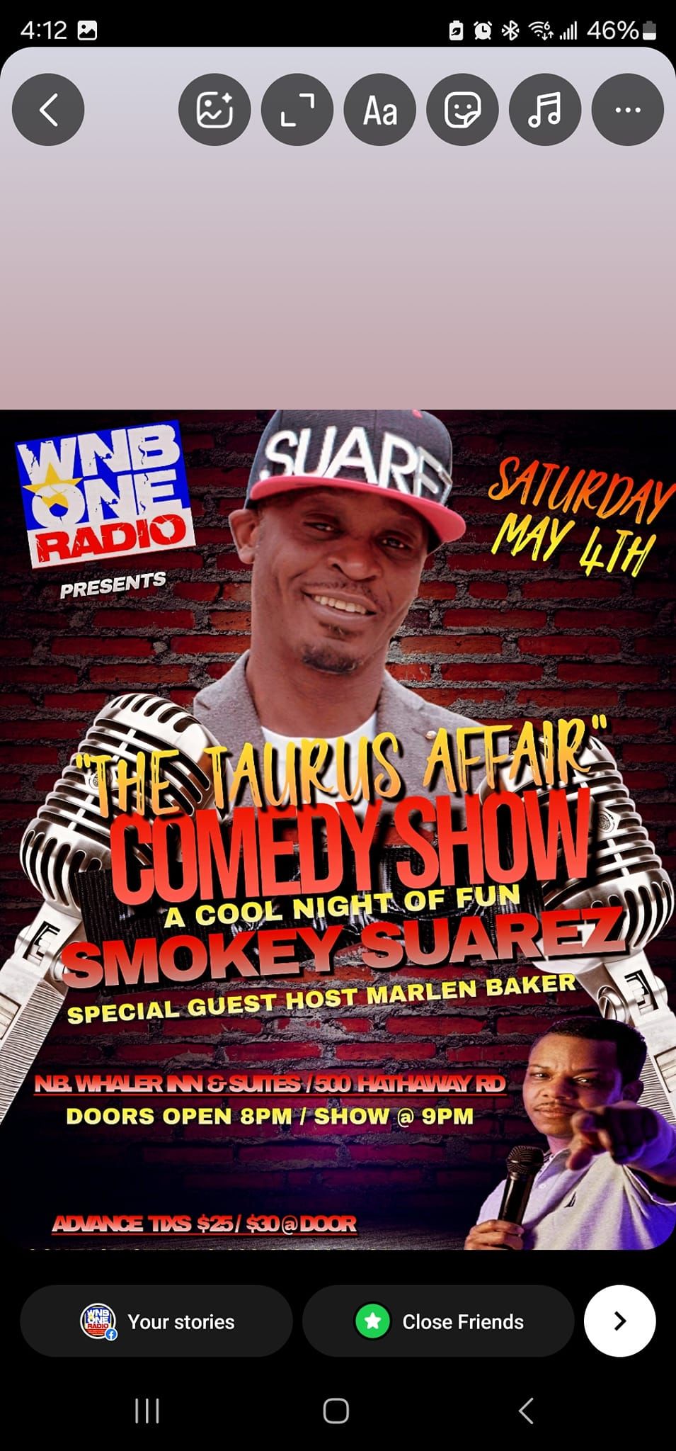 "The Taurus Affair'...Comedy Show !!! A Cool Nite out with Smokey Suarez.