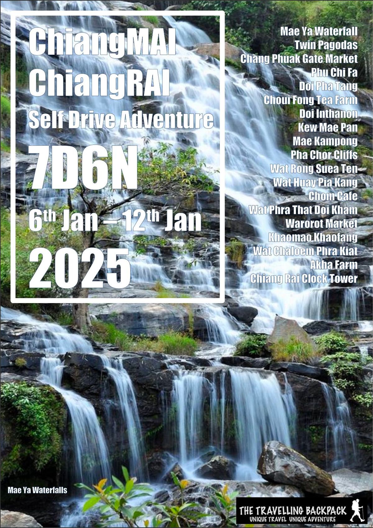 7D6N ChiangMai & ChiangRai Self Drive Adventure January 2025