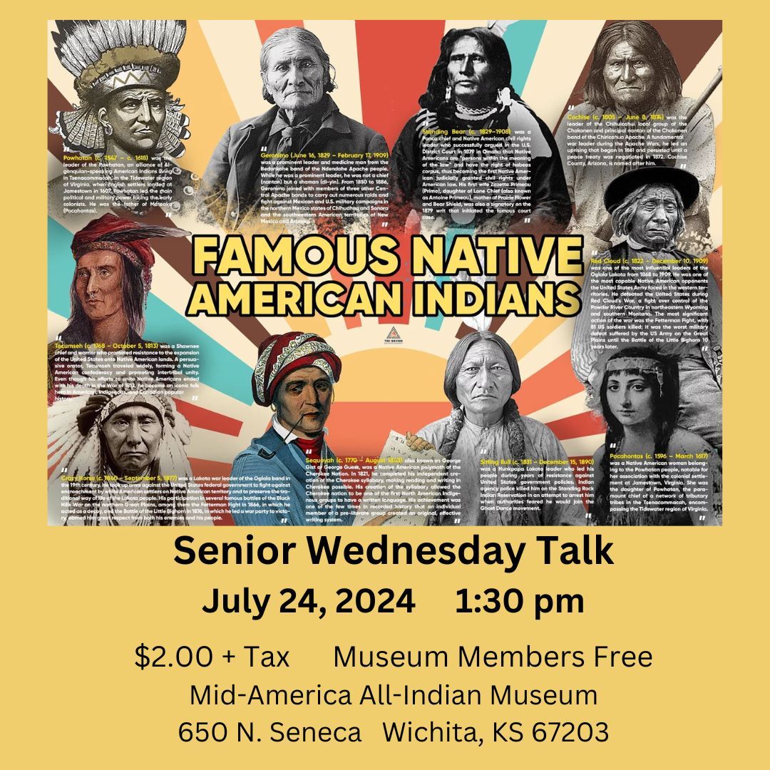 Senior Wednesday Talk: Famous Native American Indians