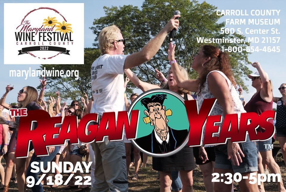 The Reagan Years perform Maryland Wine Festival on Sunday, Sept 18