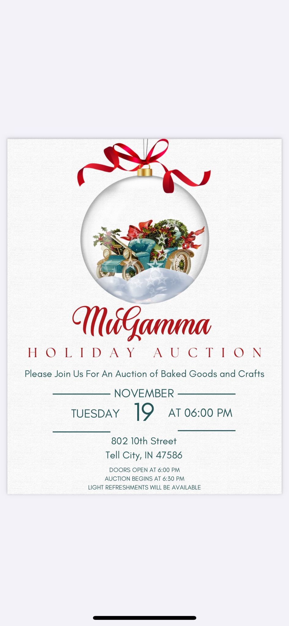 MuGamma Holiday Auction