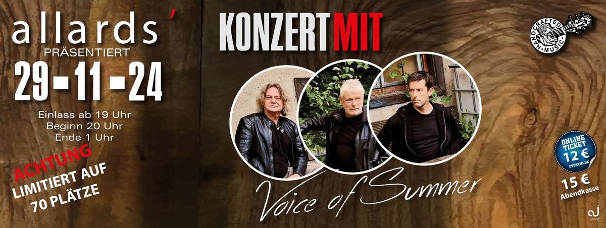 Voice of Summer" finest acoustic rock live im allard\u2018