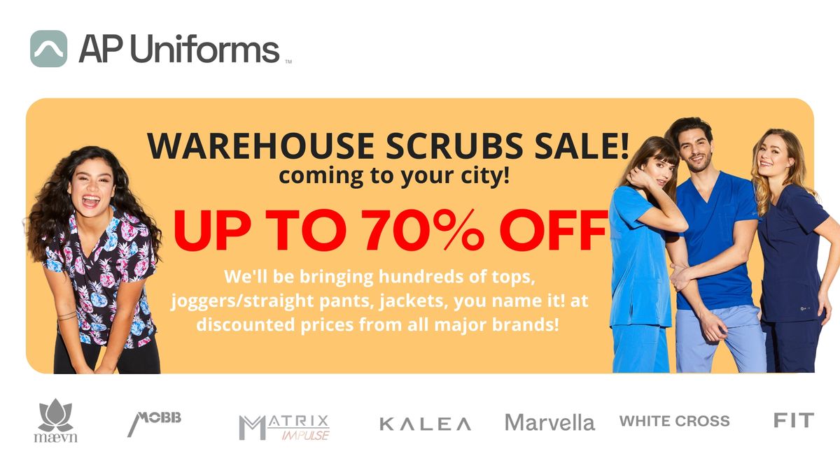 SCRUBS UNIFORMS WAREHOUSE SALE - UP TO 70% OFF! (Orlando, FL)