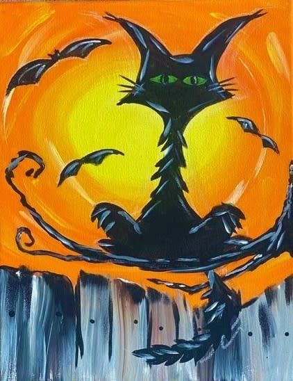 "Spooky Kitty" In-Studio Paint Party!