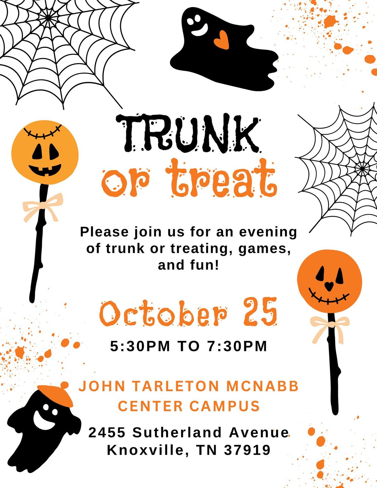 Trunk or Treat at McNabb Center!