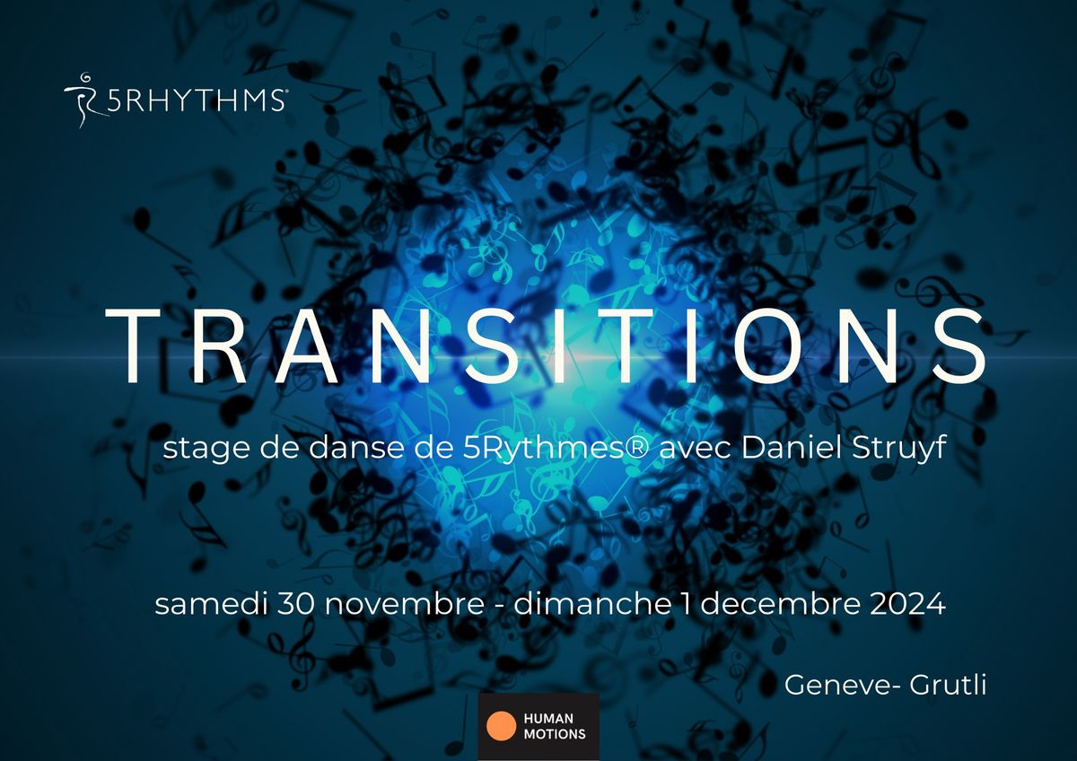 Transitions - stage des 5Rythmes\u00ae avec Daniel Struyf 