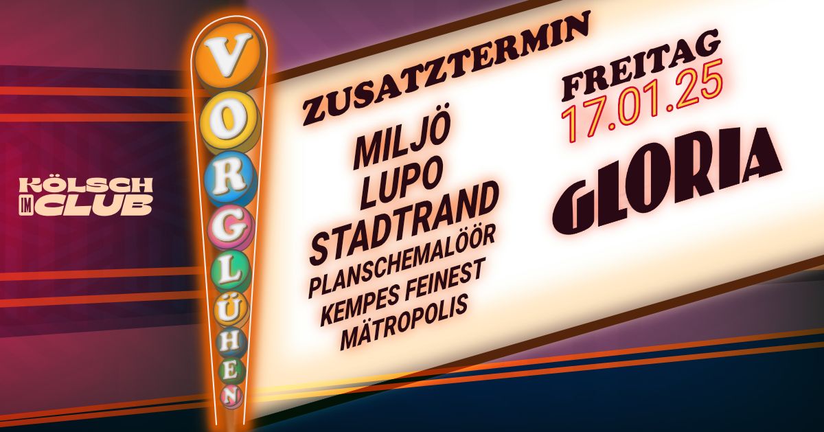 VORGL\u00dcHEN am FREITAG | Zusatztermin | GLORIA