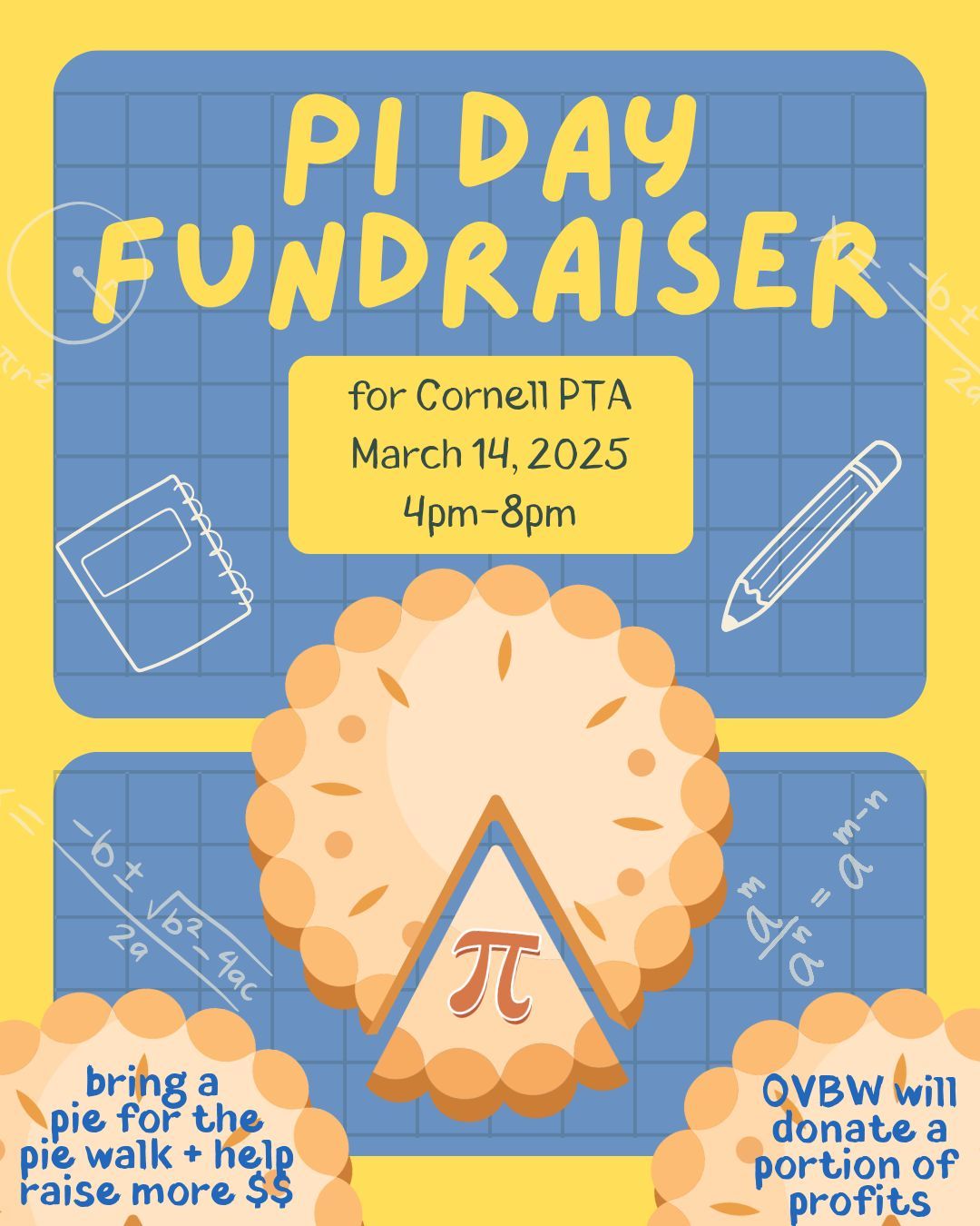 Cornell Elementary Pi Day Fundraiser + Pi Walk