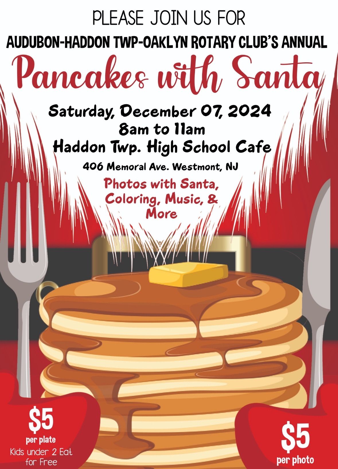 Annual Pancakes and Photos with Santa 