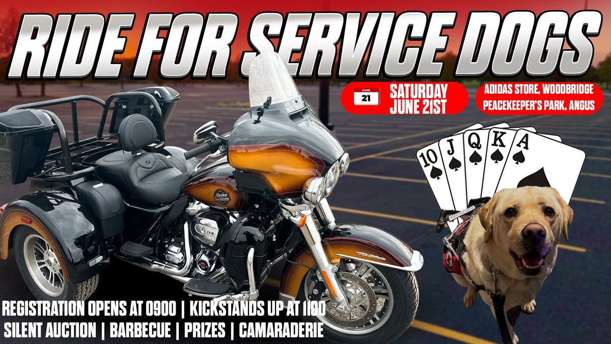 CVMC Central Ontario Proudly Presents Our Annual Poker Run for Veteran's Elite Canine!