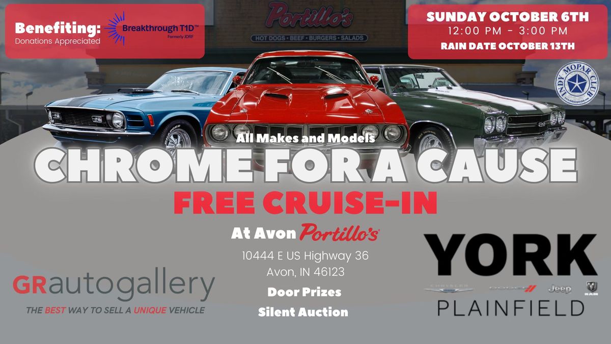 Chrome for a Cause: Free Cruise-In Benefiting Breakthrough T1D