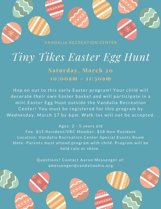 Tiny Tikes Easter Egg Hunt, Vandalia Recreation Center, Dayton, 20