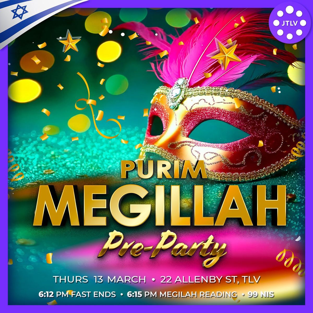 JTLV Purim Megillah Pre-Party