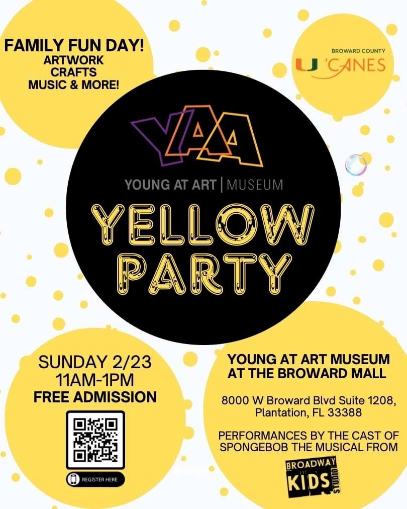 Broward \u2019Canes | Yellow Party at Young At Art Museum