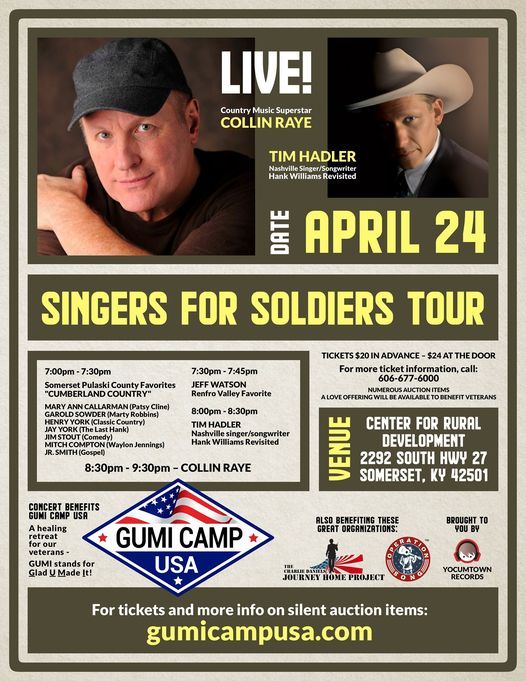 Col. Ray Singer Singers For Soldiers Tour feat. Collin Raye!, The Center for Rural ...