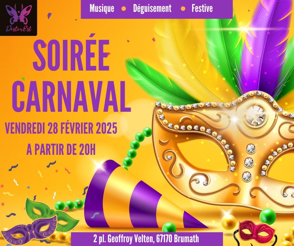 \ud83c\udfad Soir\u00e9e Carnaval des C\u00e9libataires \u2013 Brumath \ud83c\udfad