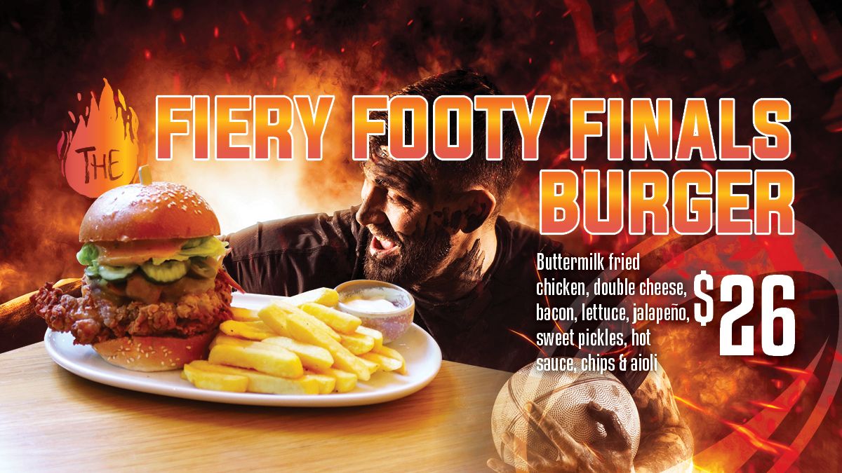 Fiery Footy Finals Burger