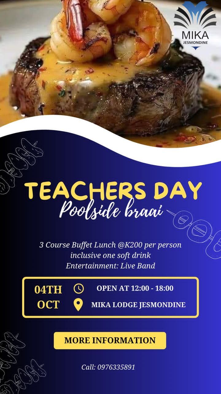 Teacher's Day Braai Lunch Mika Lodge Jesmondine 