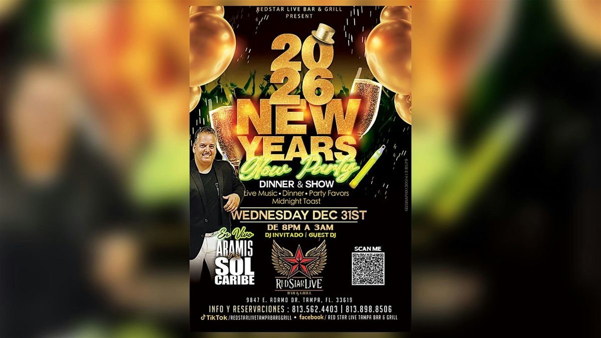 2026 NEW YEARS GLOW PARTY LATIN NIGHT WITH ARAMIS Y SOL CARIBE