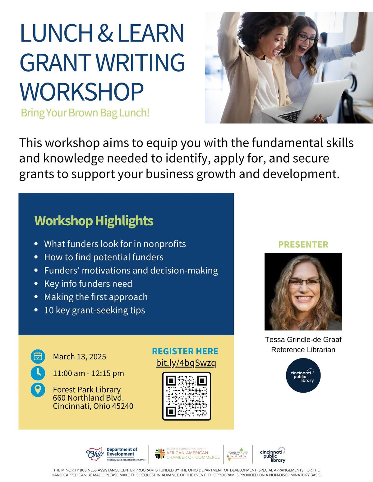 Lunch & Learn Grant Writing Workshop