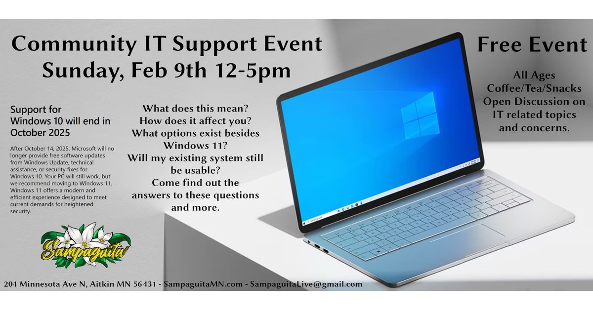 Free Community Service Event - IT\/Computer Support