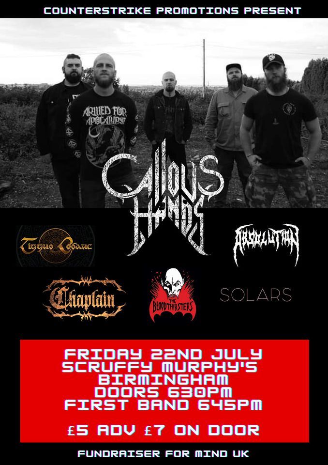 Callous hands + supports Fundraiser for mind Uk