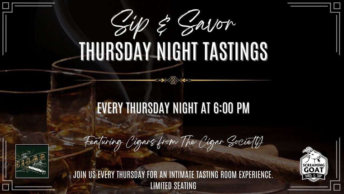 Sip & Savor: Thursday Night Tastings @ The Goat