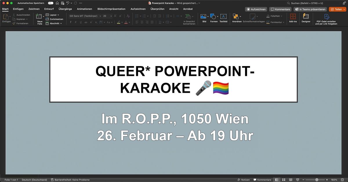 Queer* Powerpoint-Karaoke \ud83c\udfa4\ud83d\ude4b\u200d\u2640\ufe0f