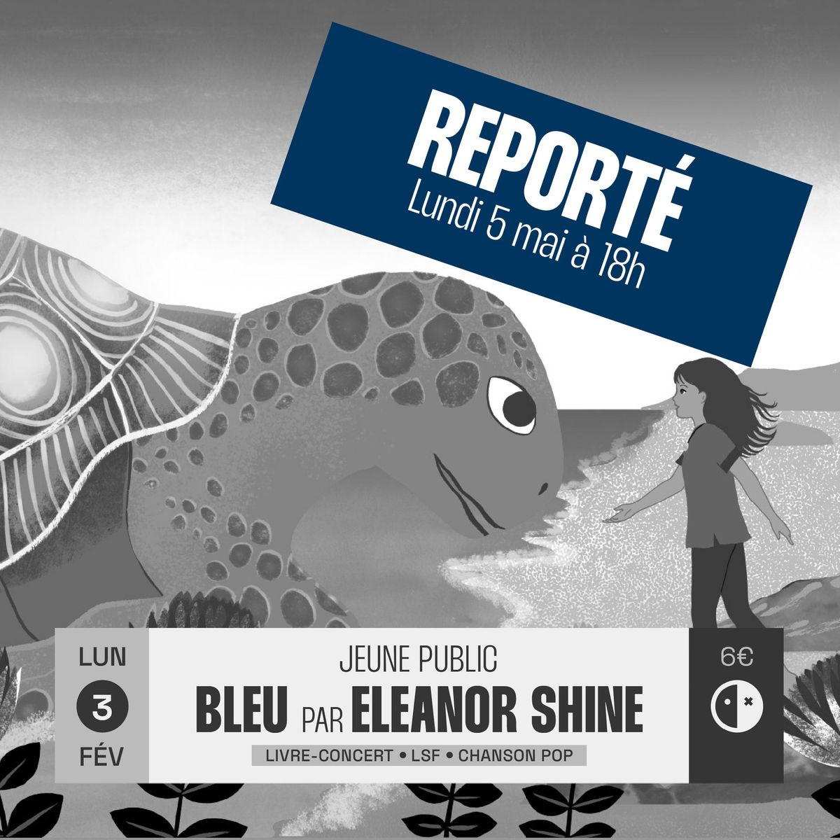 **REPORT** Jeune public : livre-concert BLEU par Eleanor Shine