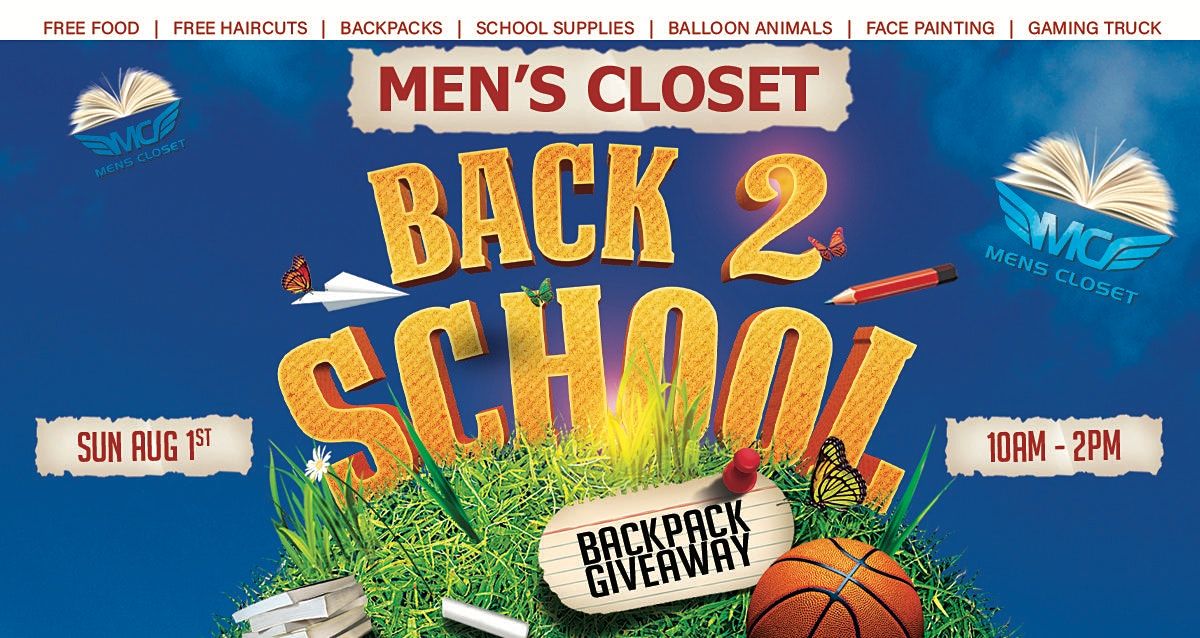 Men's Closet "Back 2 School" Backpack Giveaway