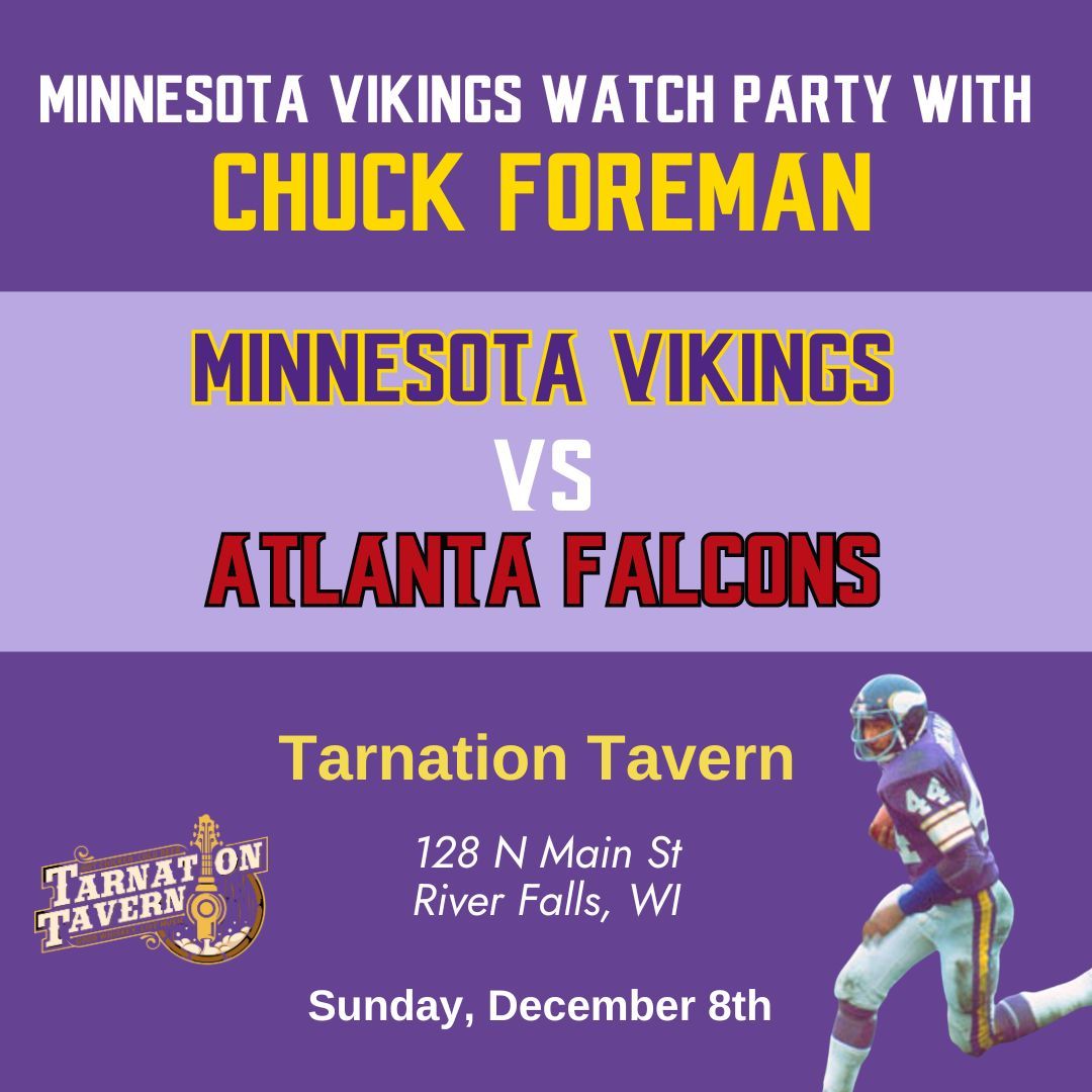 Chuck Foreman Vikings VS Atlanta Falcons Watch Party