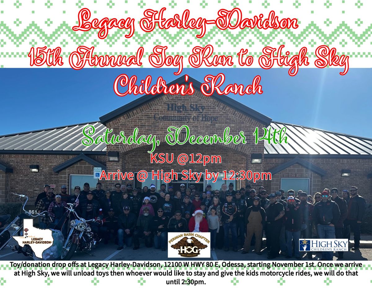 15th Annual Toy Run to High Sky Children's Ranch 