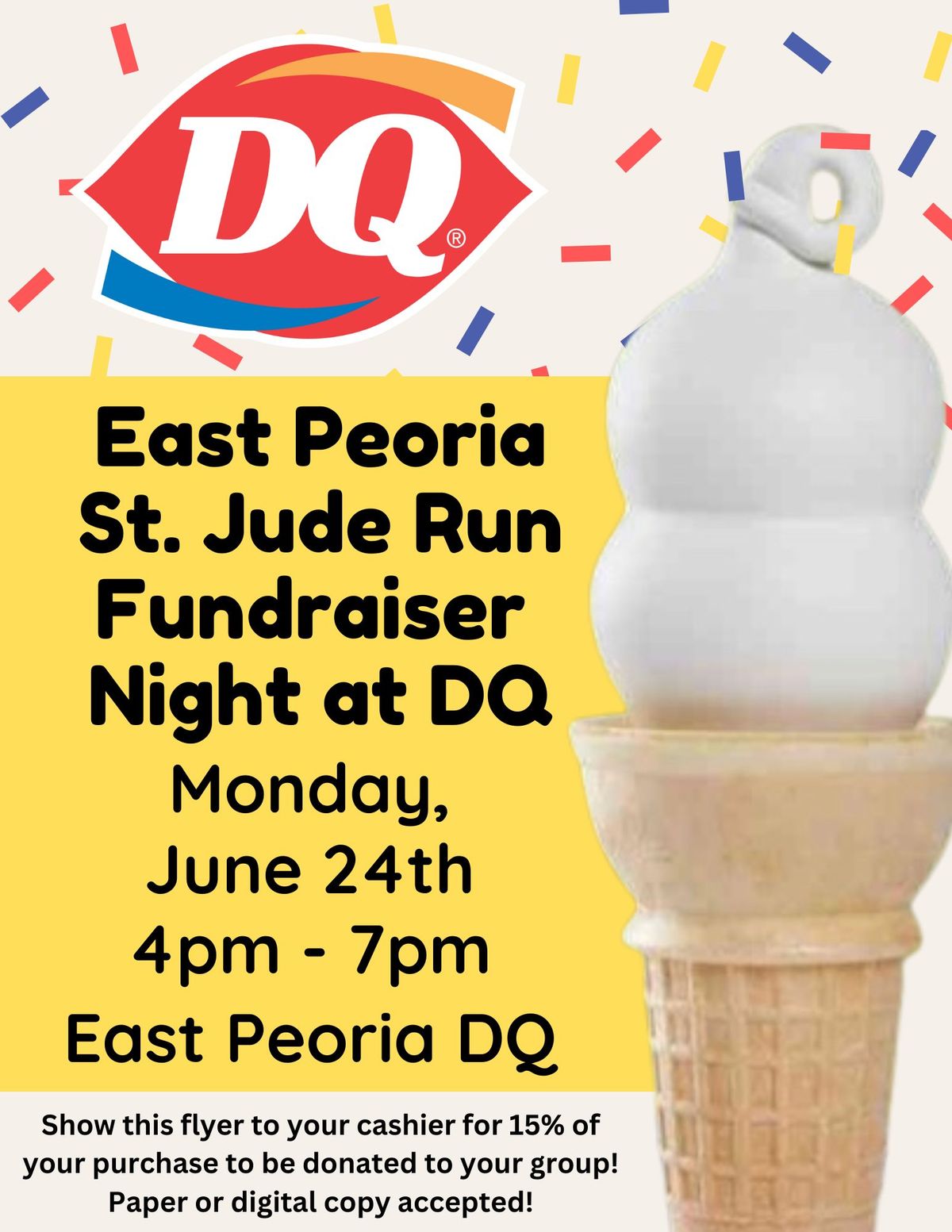 DQ St Jude Fundraiser - East Peoria St. Jude Run Fundraiser Night at EP DQ! 